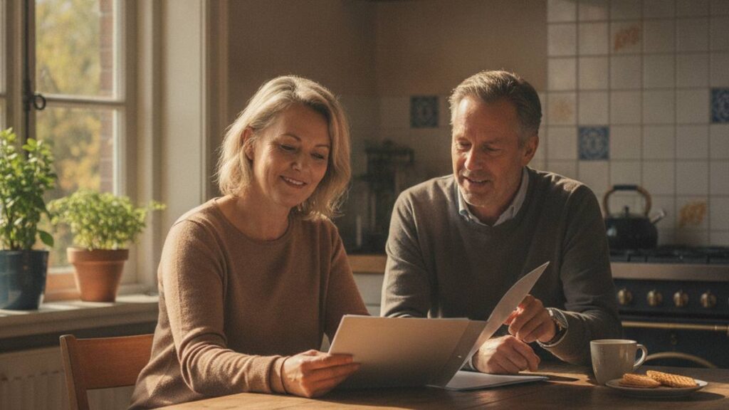 Slachtoffer bespreekt de hoogte schadevergoeding rustig met een letselschade-expert aan tafel
