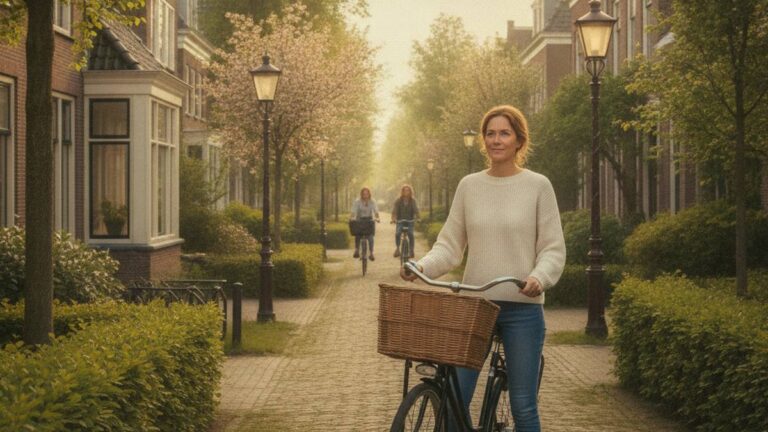 Herstelde fietser naast haar fiets na letselschade door een aanrijding