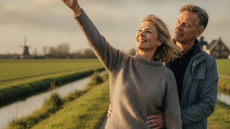 Herstelde vrouw met bovenarmletsel en blijvend letsel beweegt haar arm weer ontspannen buiten