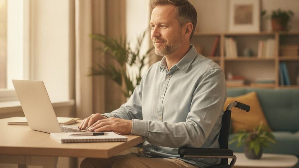 Man met een dwarslaesie en verlies van arbeidsvermogen weer aan het werk in aangepast werk
