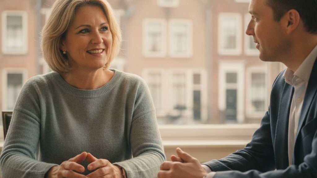 Gerustgestelde client in gesprek met een letselschade advocaat Dordrecht
