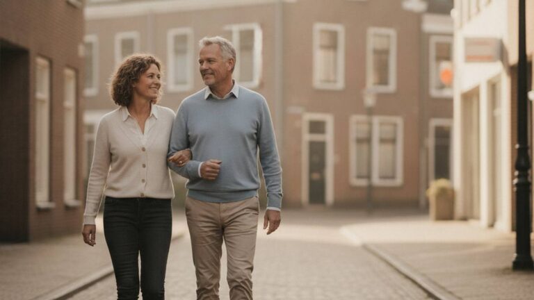 Herstelde mensen wandelen ontspannen door de stad, letselschade advocaat Hengelo zaak goed afgehandeld