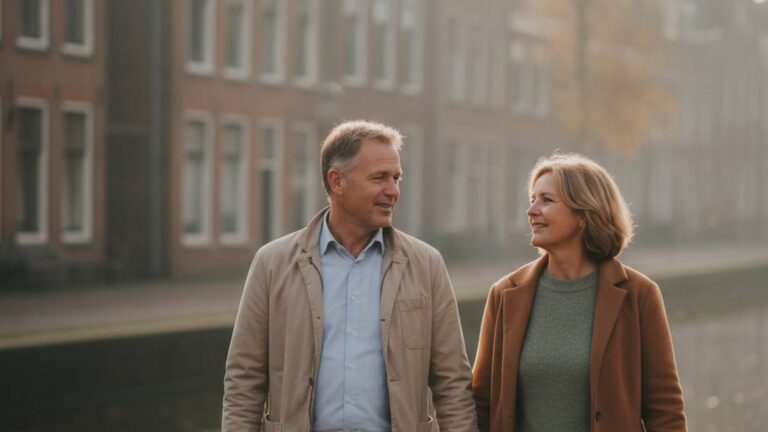 Herstelde mensen wandelen ontspannen door de stad, letselschade advocaat Leeuwarden zaak goed afgehandeld