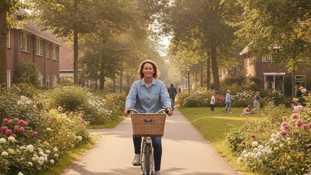 Fietser onderweg, symbool voor letselschade en eigen schuld in het verkeer