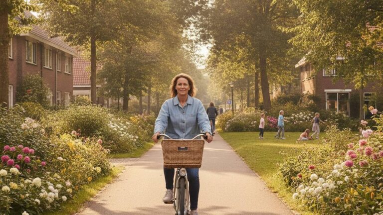 Fietser onderweg, symbool voor letselschade en eigen schuld in het verkeer