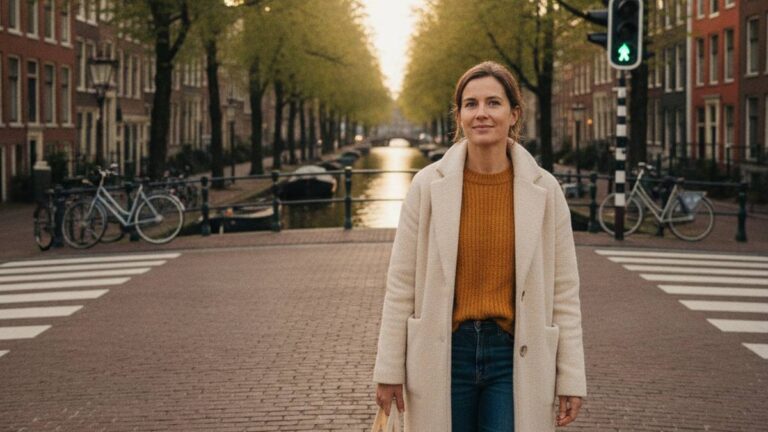 Herstelde voetganger bij een zebrapad, rustig na het regelen van voetganger aangereden letselschade